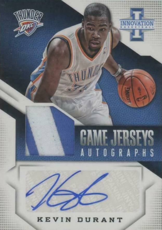 2013 Panini Innovation Game Jerseys Autographs Kevin Durant #4 Basketball Card