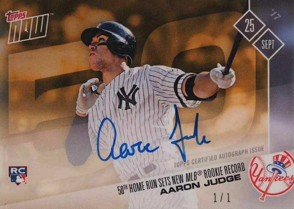 2017 Topps Now  Aaron Judge #654E Baseball Card