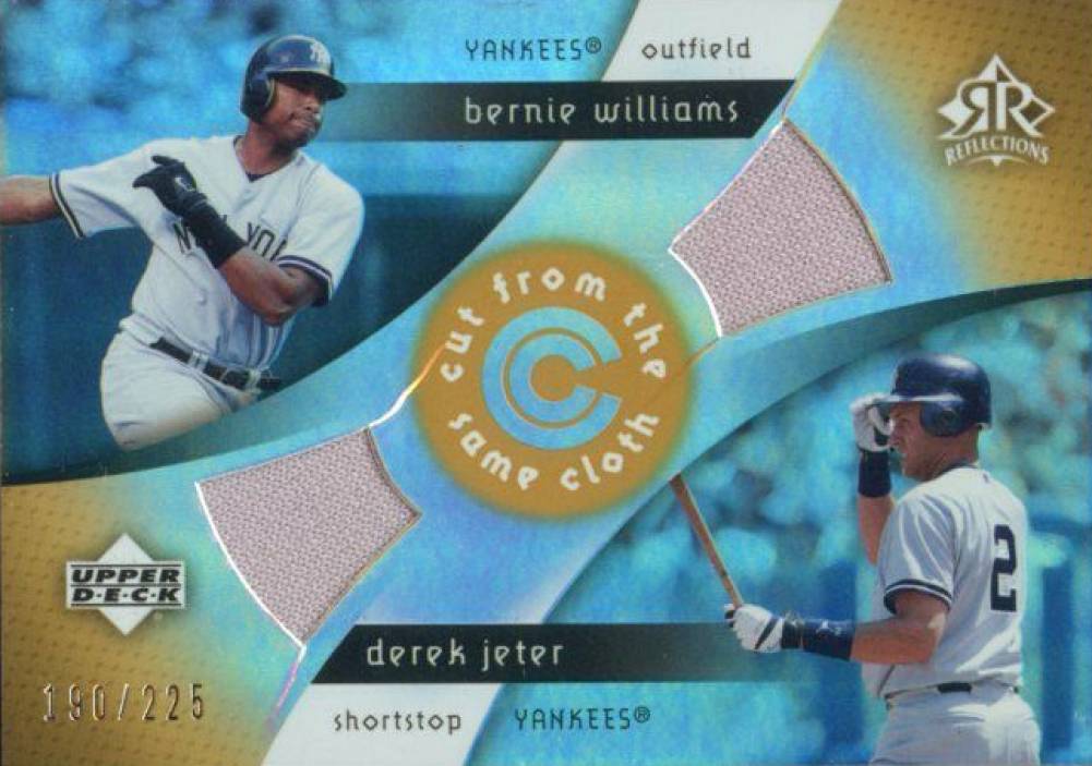 2005 Upper Deck Reflections Cut From the Same Cloth Bernie Williams/Derek Jeter #CC-WJ Baseball Card