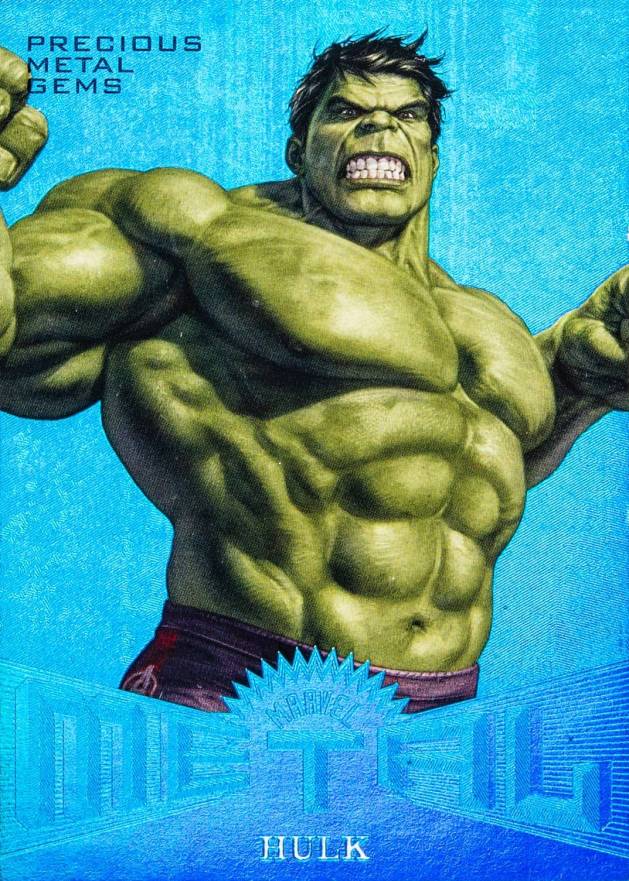 2017 Fleer Ultra Spider-Man Marvel Metals Hulk #MM19 Non-Sports Card