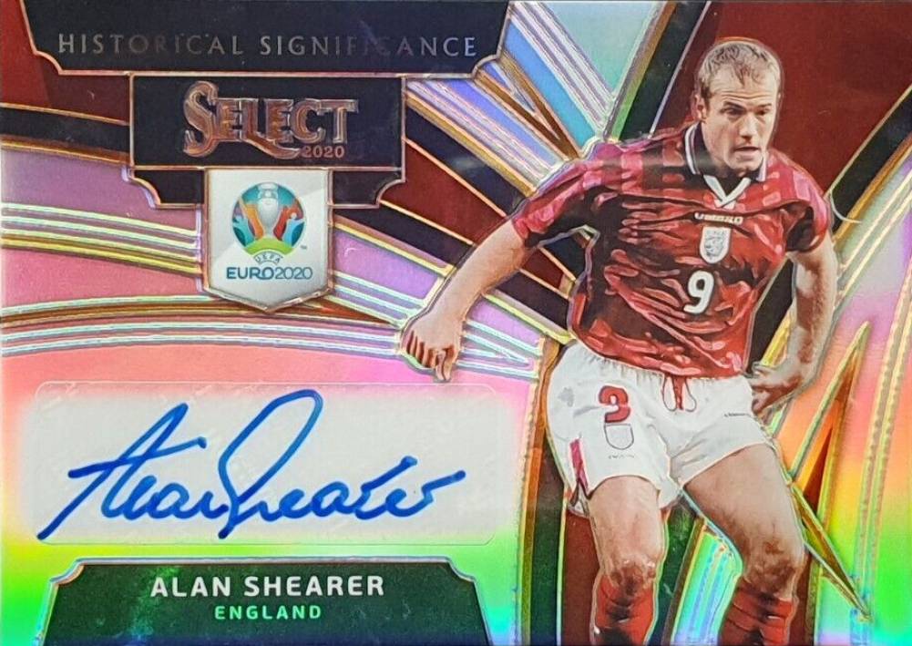 2020 Panini Select UEFA Euro Historical Significance Autographs Alan Shearer #HSASH Soccer Card