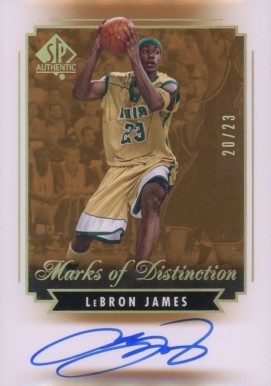 2014 SP Authentic Marks of Distinction LeBron James #MD-LJ Basketball Card