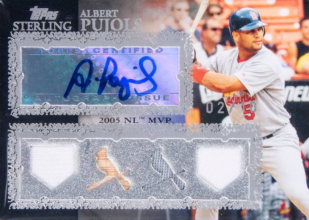2007 Topps Sterling Sterling Moments Relics Albert Pujols #4SMA-82 Baseball Card