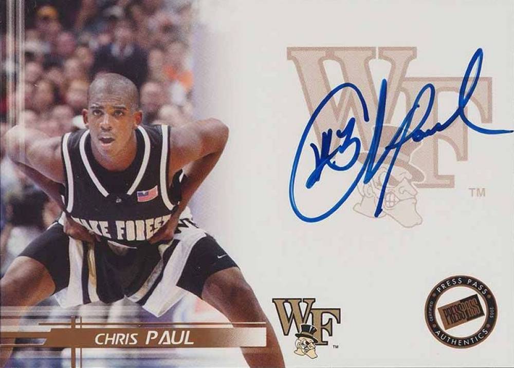 2005 Press Pass Autographs Chris Paul # Basketball Card