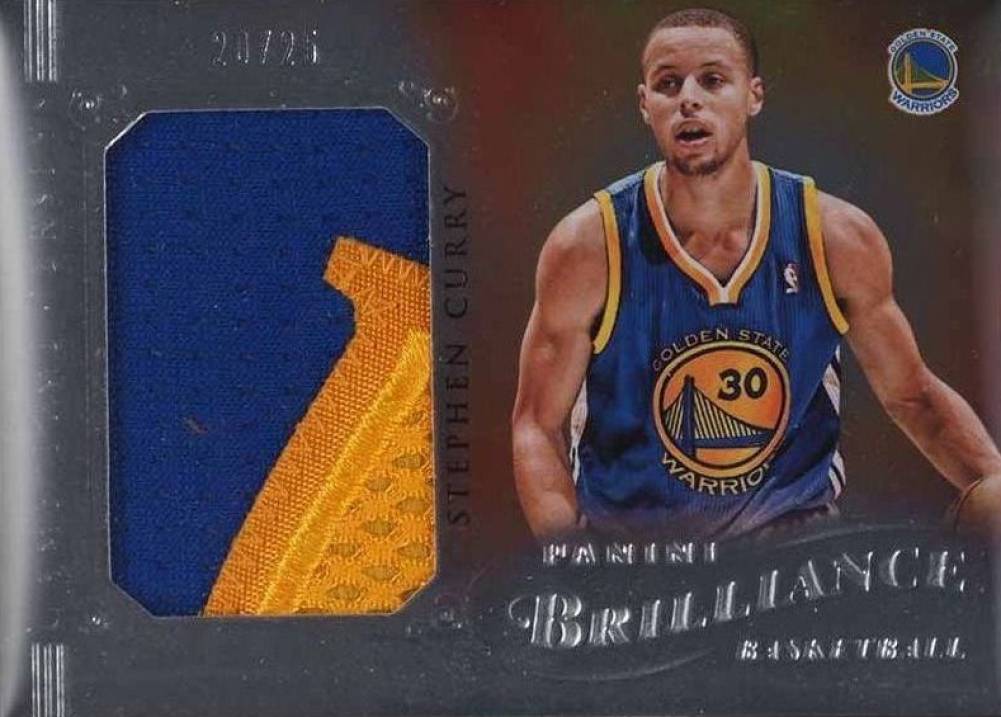 2012 Panini Brilliance Game Time Jerseys Stephen Curry #3 Basketball Card
