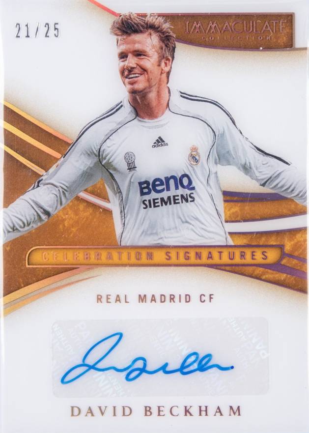 2019 Panini Immaculate Collection Celebration Signatures David Beckham #CS-DB Other Sports Card