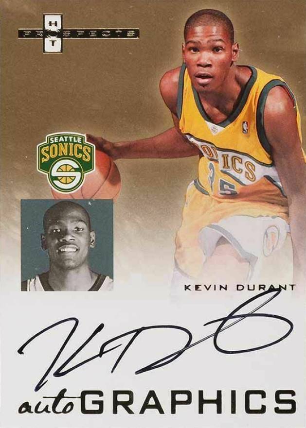 2007 Fleer Hot Prospects Autographics Kevin Durant #AU-KD Basketball Card