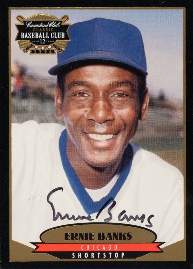 1996 Canadian Club Ernie Banks #1 Baseball Card