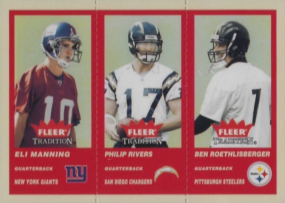 2004 Fleer Tradition Manning/Rivers/Roethlisberger #351 Football Card