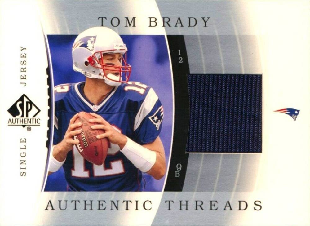 2003 SP Authentic Authentic Threads Tom Brady #JC-TB Football Card