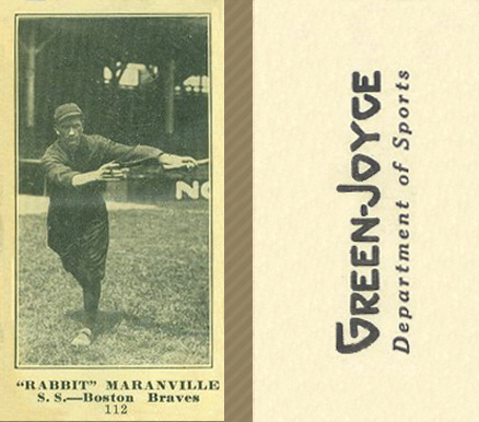1916 Green-Joyce Rabbit Maranville #112 Baseball Card