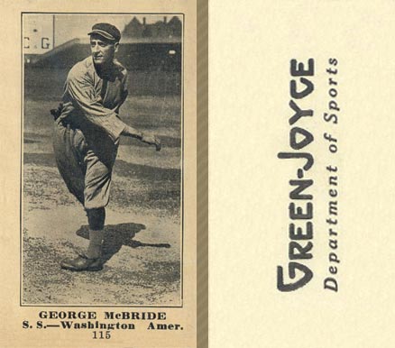 1916 Green-Joyce George McBride #115 Baseball Card