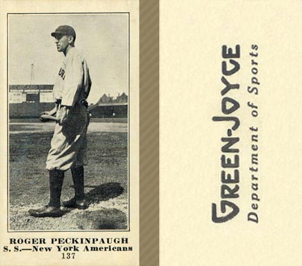 1916 Green-Joyce Roger Peckinpaugh #137 Baseball Card