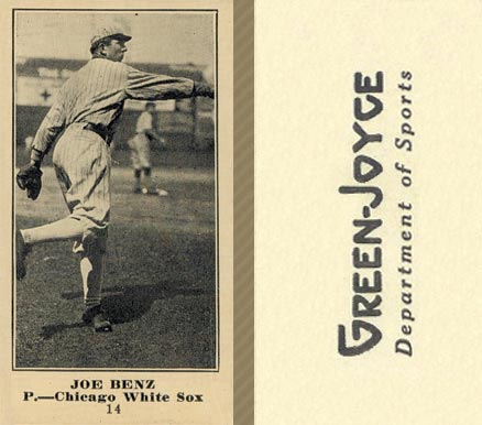 1916 Green-Joyce Joe Benz #14 Baseball Card