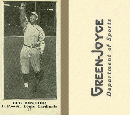 1916 Green-Joyce Bob Bescher #15 Baseball Card