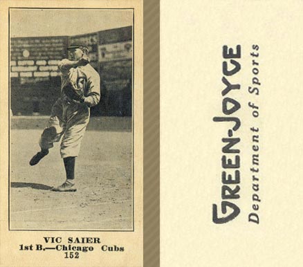 1916 Green-Joyce Vic Saier #152 Baseball Card