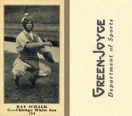 1916 Green-Joyce Ray Schalk #154 Baseball Card