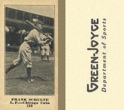 1916 Green-Joyce Frank Schulte #156 Baseball Card