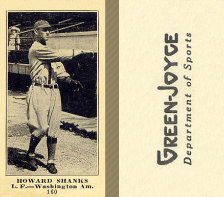1916 Green-Joyce Howard Shanks #160 Baseball Card