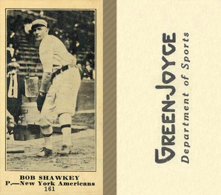 1916 Green-Joyce Bob Shawkey #161 Baseball Card