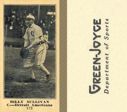 1916 Green-Joyce Billy Sullivan #172 Baseball Card