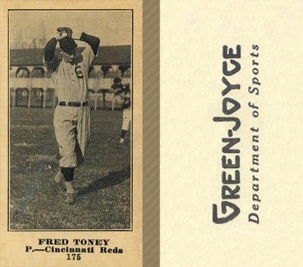 1916 Green-Joyce Fred Toney #175 Baseball Card