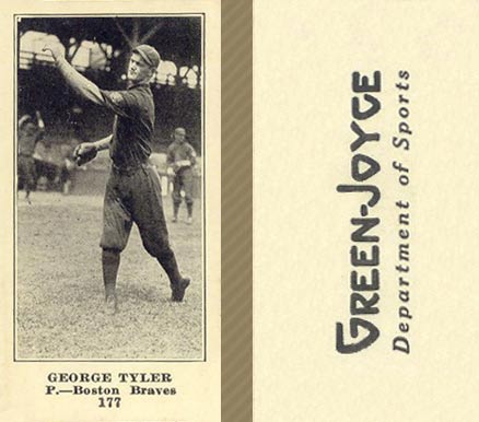 1916 Green-Joyce George Tyler #177 Baseball Card