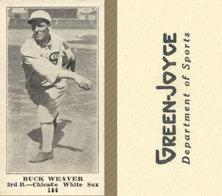 1916 Green-Joyce Buck Weaver #186 Baseball Card