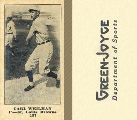 1916 Green-Joyce Carl Weilman #187 Baseball Card