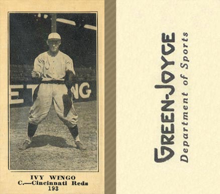 1916 Green-Joyce Ivy Wingo #193 Baseball Card