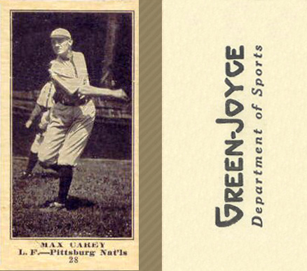 1916 Green-Joyce Max Carey #28 Baseball Card