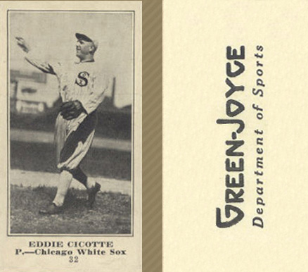 1916 Green-Joyce Eddie Cicotte #32 Baseball Card