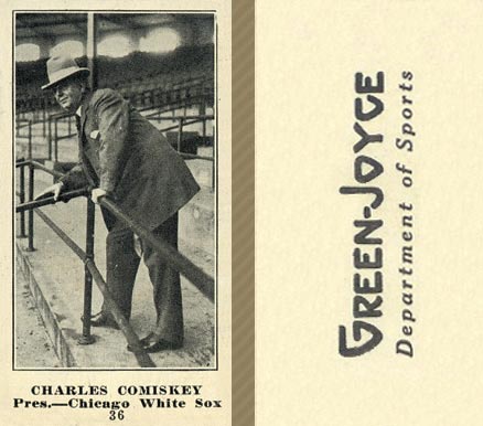 1916 Green-Joyce Charles Comiskey #36 Baseball Card