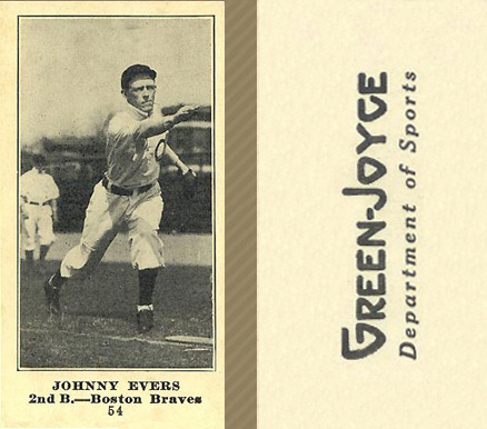 1916 Green-Joyce Johnny Evers #54 Baseball Card