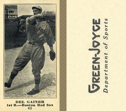 1916 Green-Joyce Del Gainer #63 Baseball Card