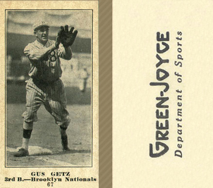 1916 Green-Joyce Gus Getz #67 Baseball Card