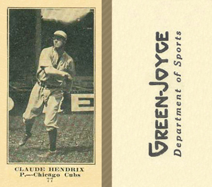 1916 Green-Joyce Roy Hartzell #77 Baseball Card