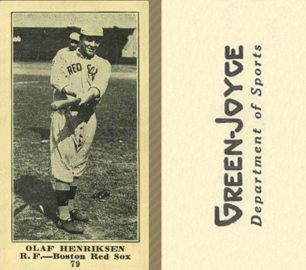 1916 Green-Joyce Olaf Henriksen #79 Baseball Card