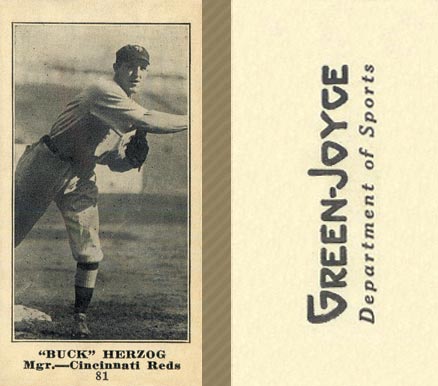 1916 Green-Joyce Buck Herzog #81 Baseball Card