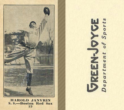 1916 Green-Joyce Harold Janvrin #89 Baseball Card