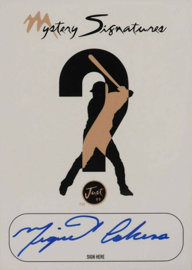 2000 Just Mystery Signatures Miguel Cabrera #MS-01 Baseball Card