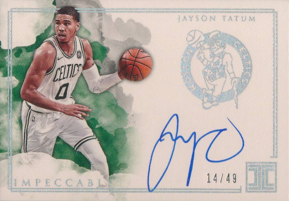 2018 Panini Impeccable Impeccable Autographs Celtics Jayson Tatum #JTT Basketball Card