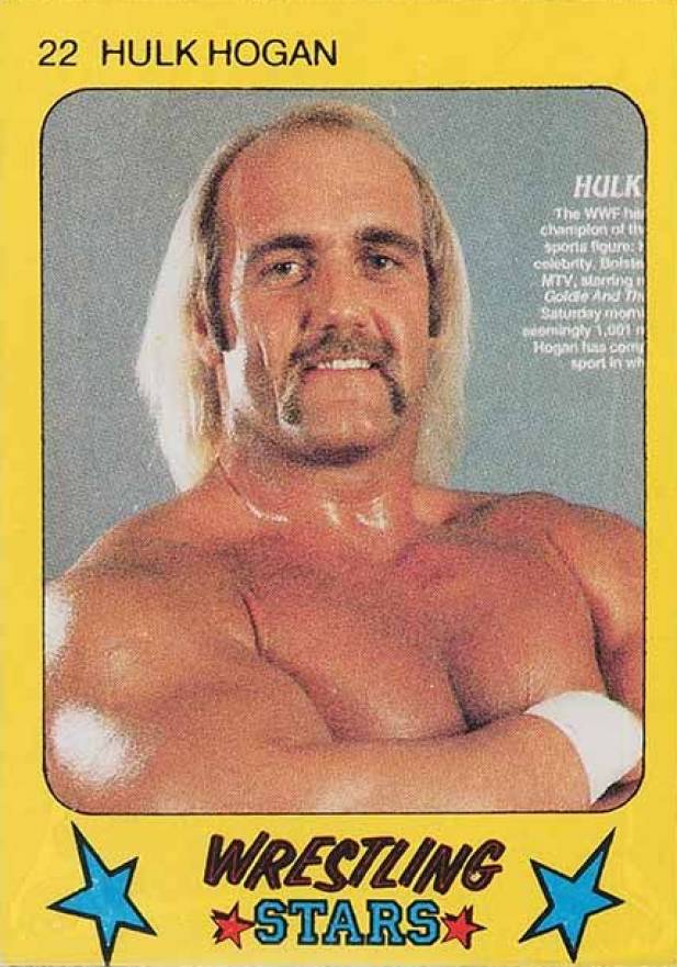 1986 Monty Gum Wrestling Stars Hand Cut Hulk Hogan #22 Other Sports Card