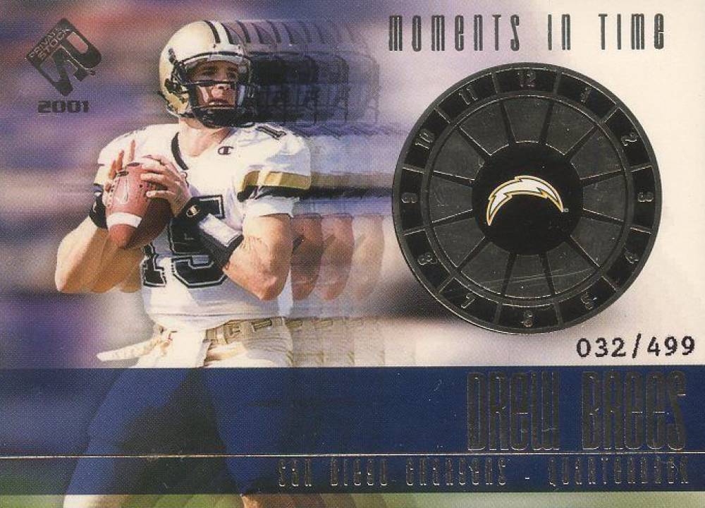 2001 Pacific Private Stock Moments in Time Drew Brees #12 Football Card