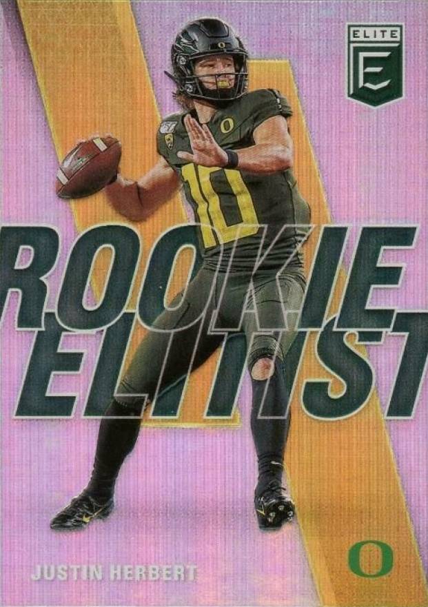2020 Panini Donruss Elite Rookie Elitist Justin Hebert #13 Football Card