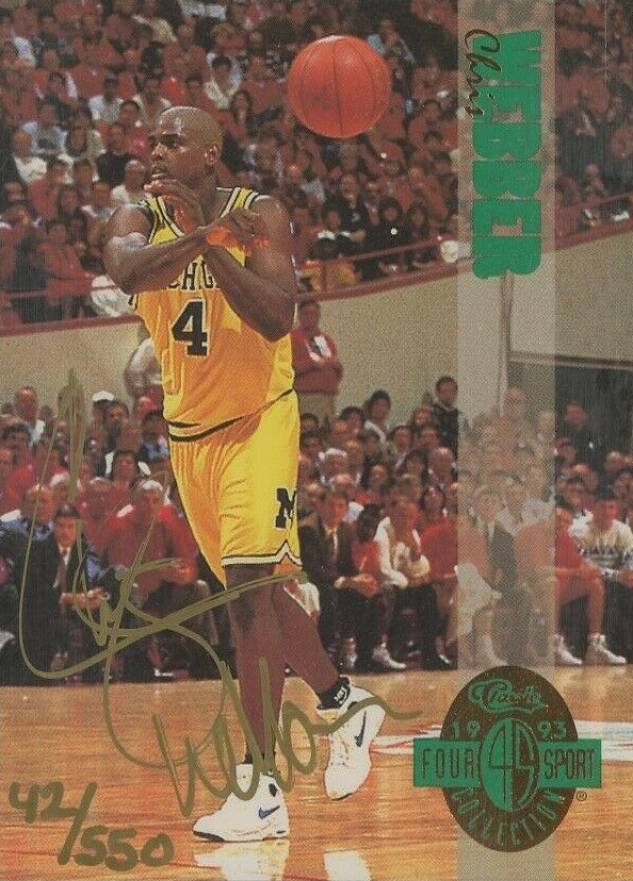 1993 Classic 4 Sport Chris Webber # Basketball Card