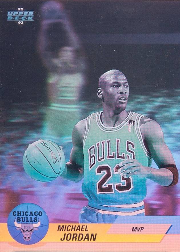 1992 Upper Deck International Award Winner Hologram Michael Jordan #EB9 Basketball Card