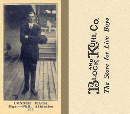 1916 Block & Kuhl (1916) Connie Mack #105 Baseball Card