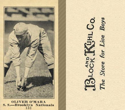 1916 Block & Kuhl (1916) Oliver O'Mara #133 Baseball Card
