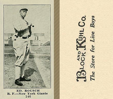 1916 Block & Kuhl (1916) Ed. Roush #146 Baseball Card